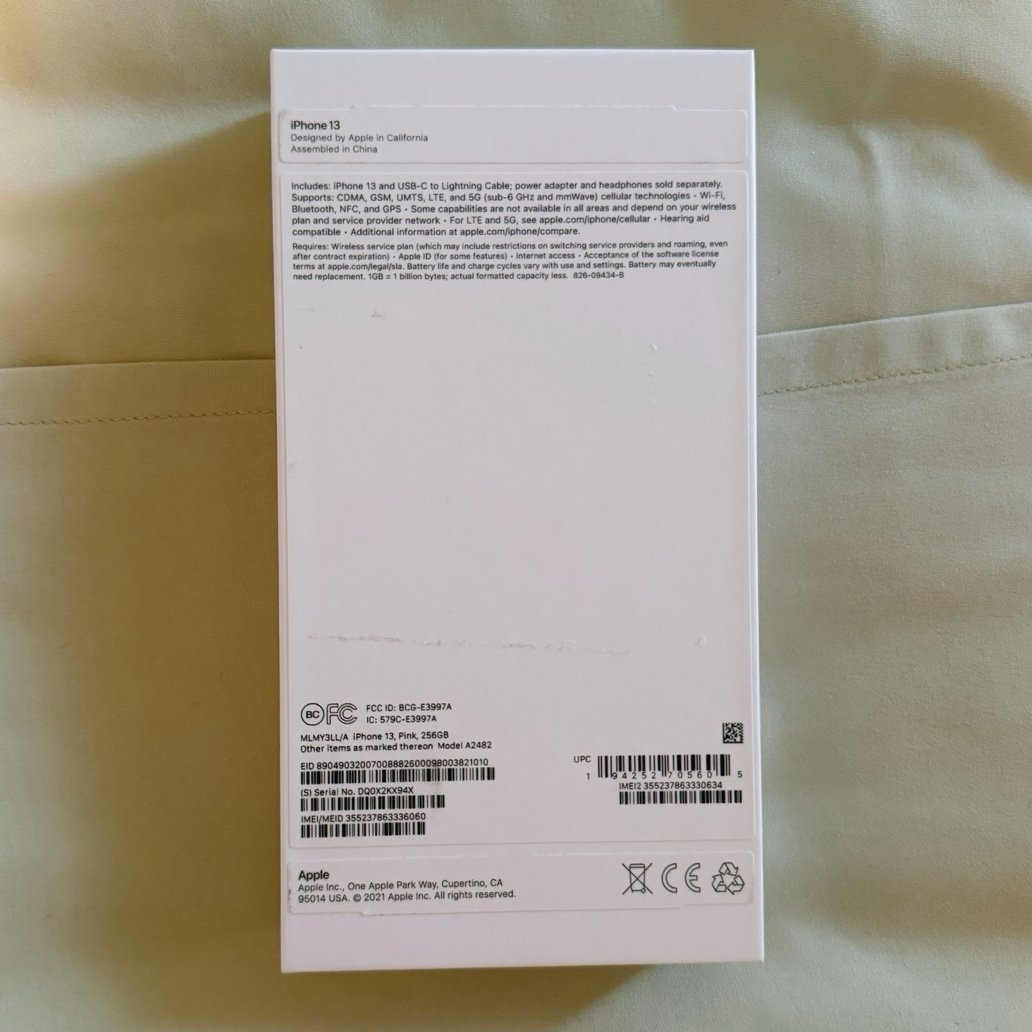 Apple iPhone 13 Pink 256GB Unlocked with Box 9H51