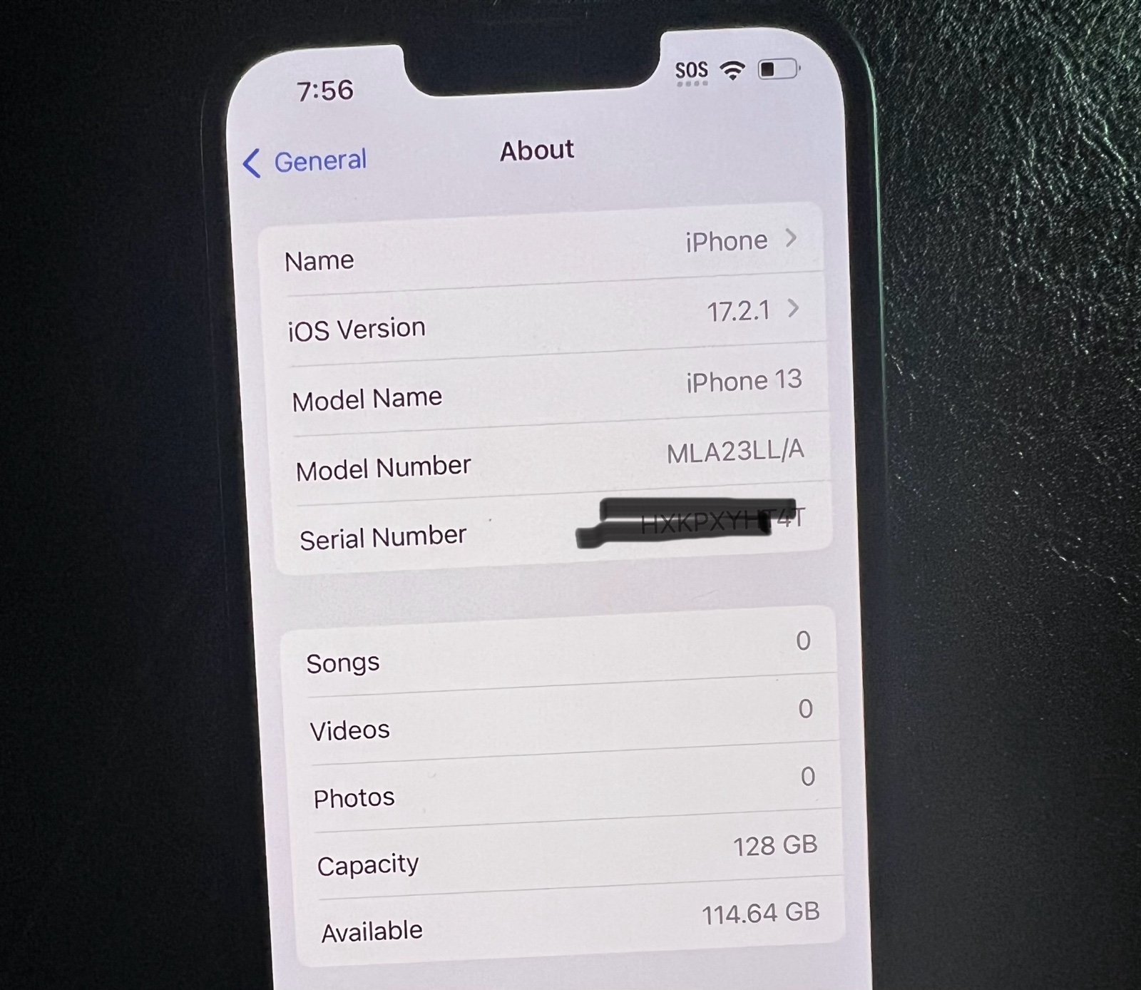 Apple iPhone 13 128 GB in Blue 7E55