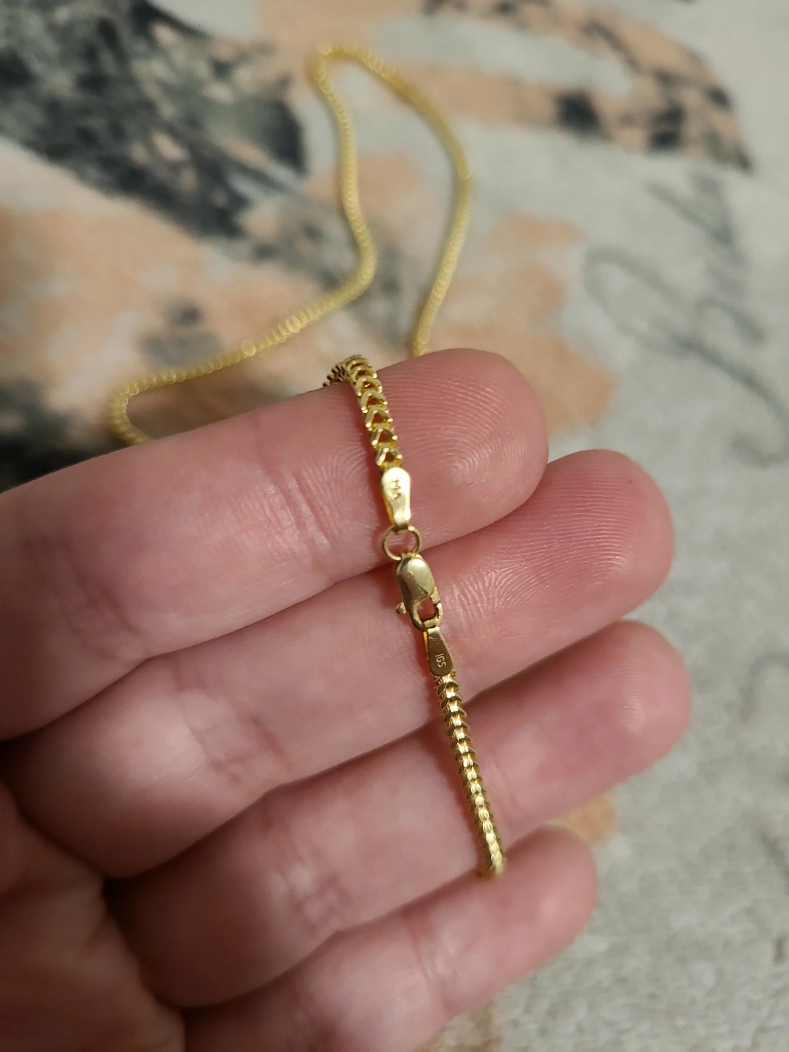 14k gold necklace franco