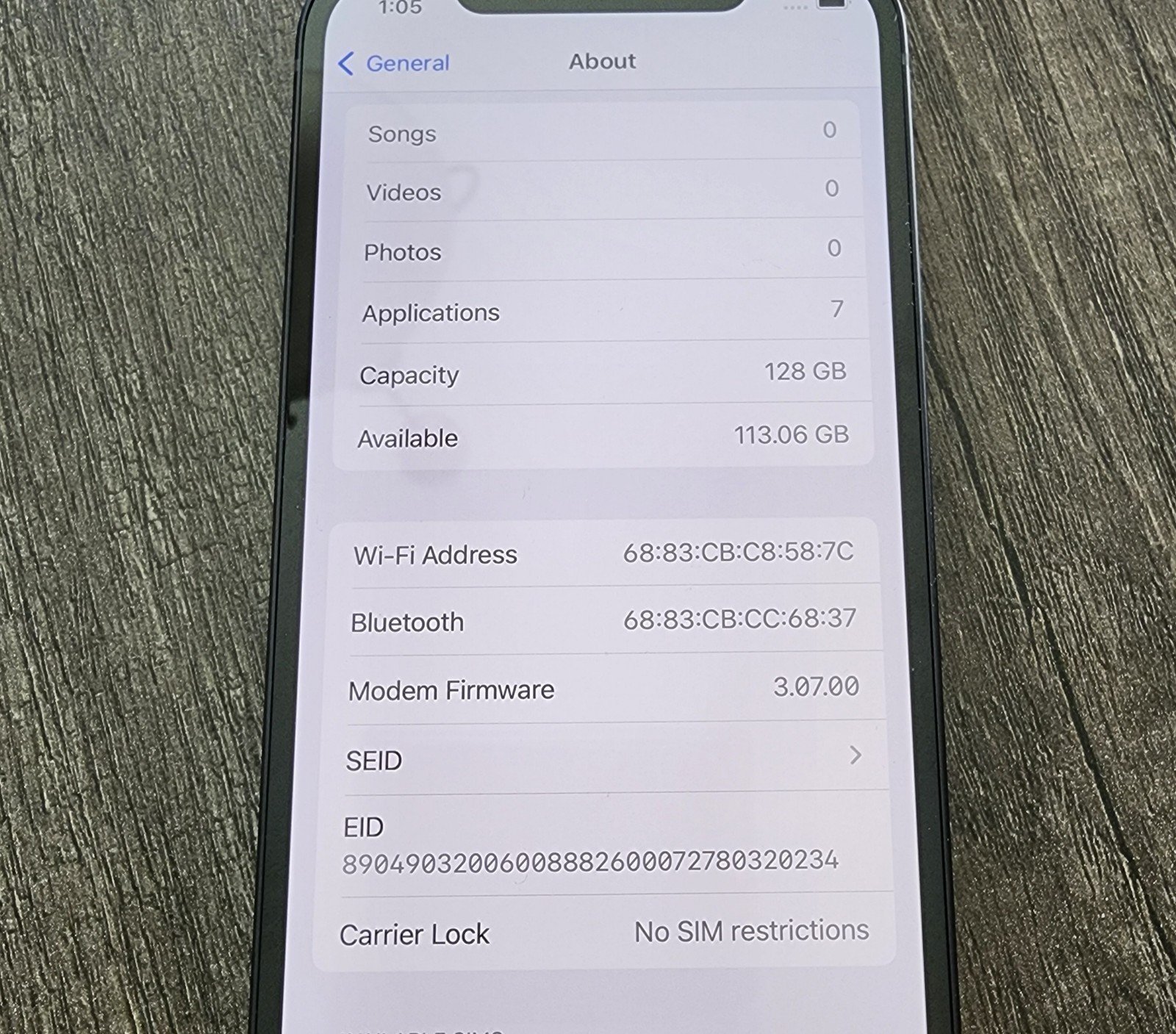 iPhone 12 128GB Black 5N55