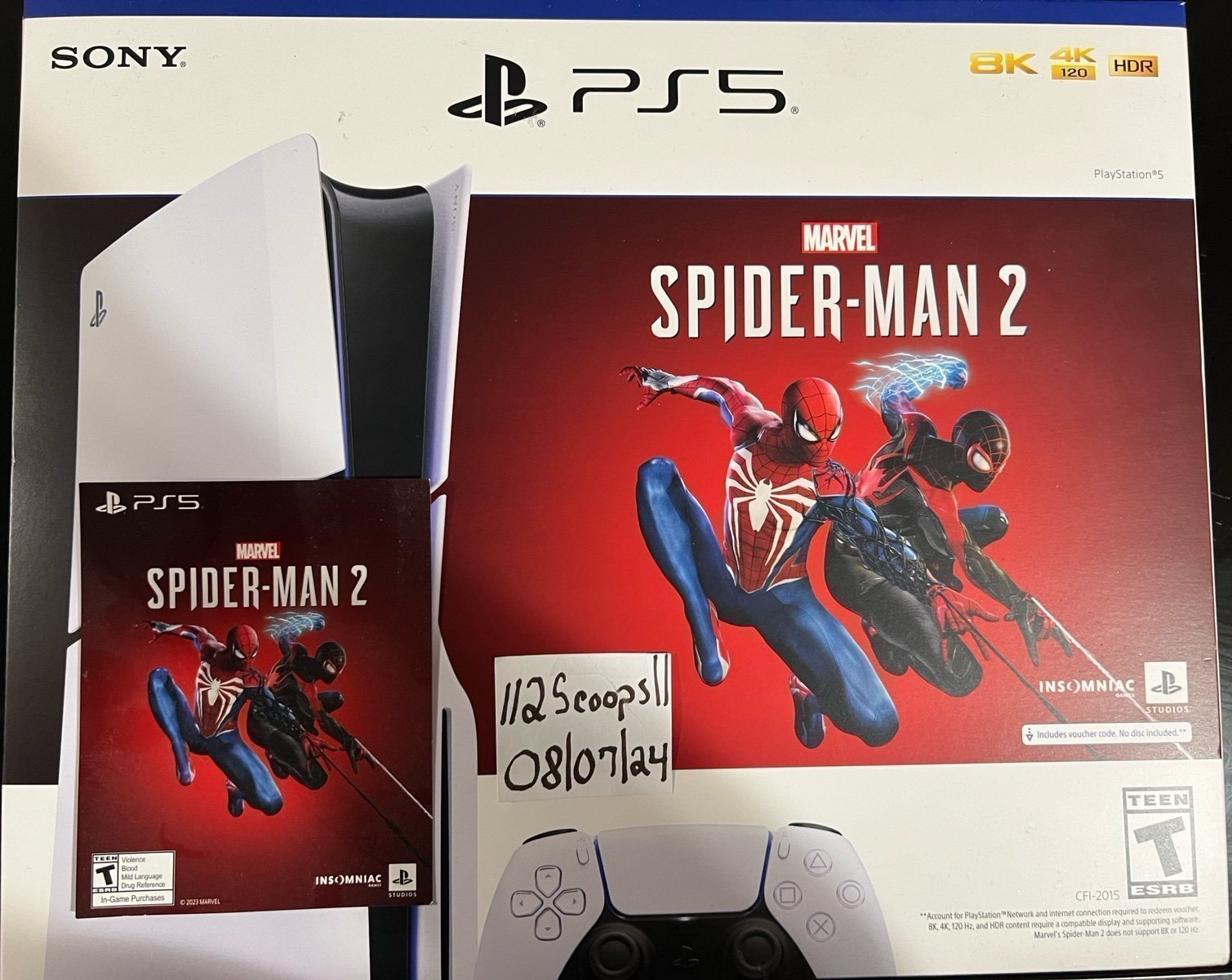 Sony PlayStation 5 Slim Console Disc Edition Marvel's Spider-Man 2 Bundle Extra 5J93