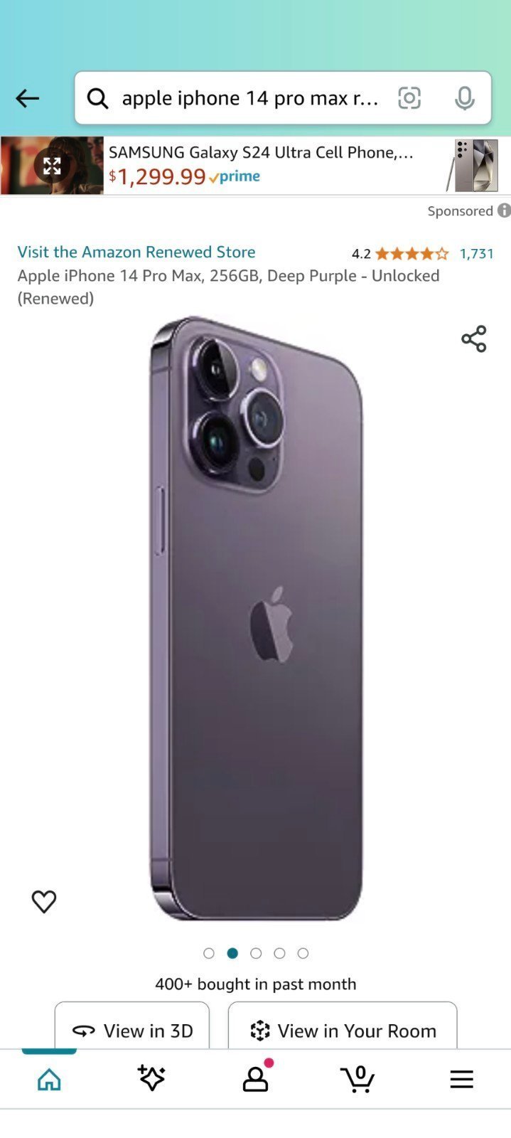 Apple iPhone 14 Pro Max 256 GB 6X15