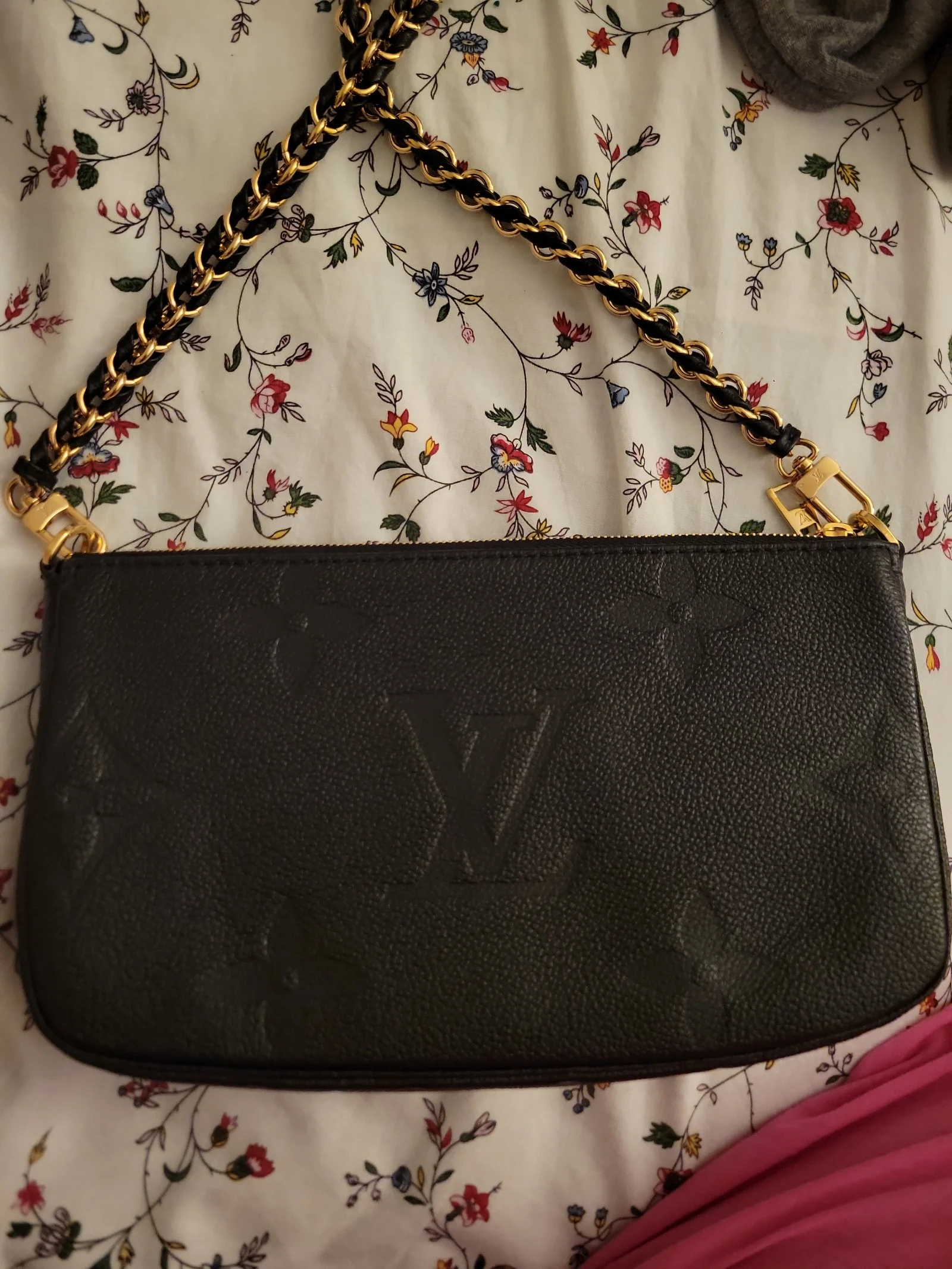 Louis Vuitton bag Large Multi Pochette Accessories black empreinte leather