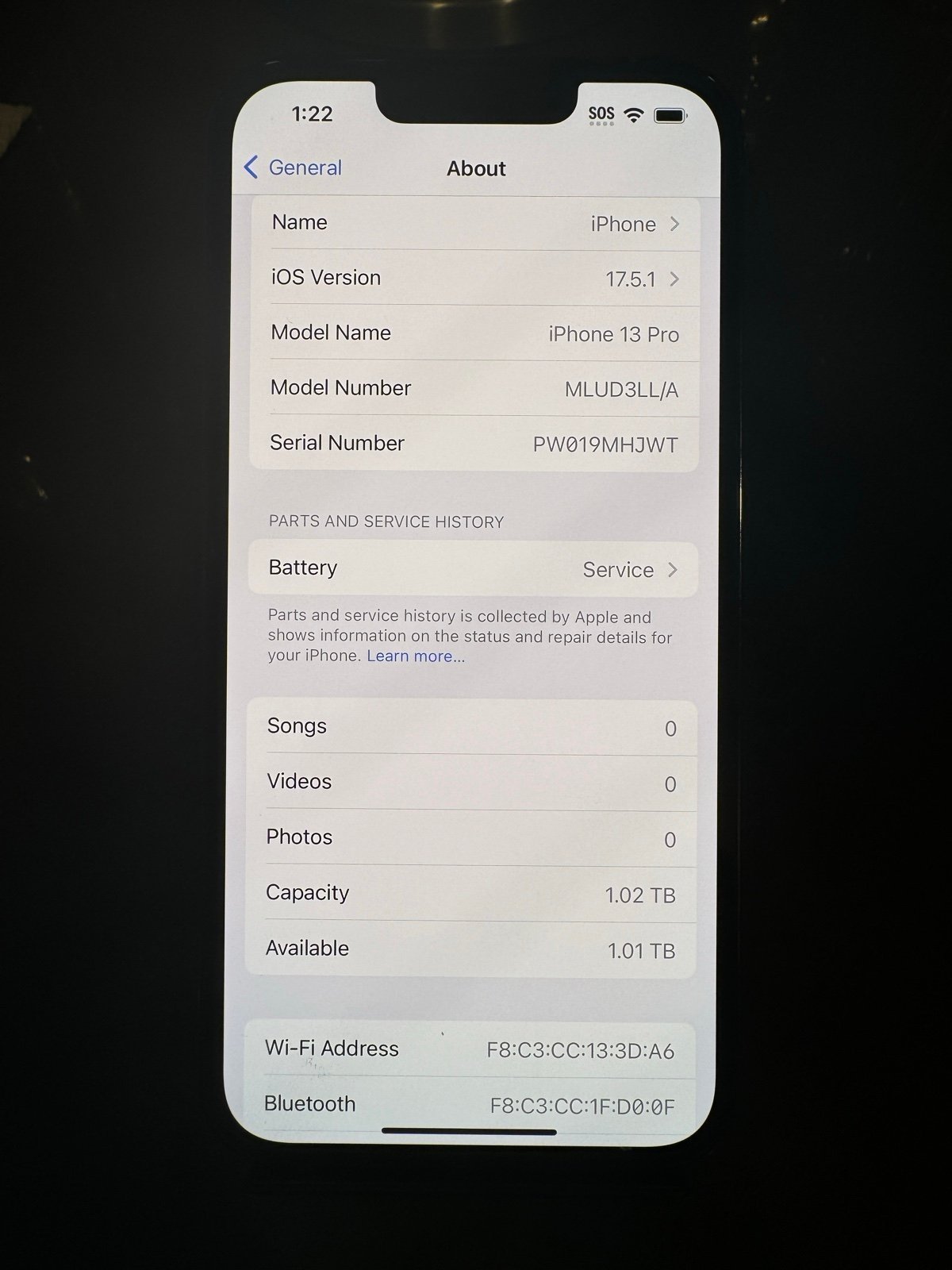 iPhone 13 Pro 1TB 5H59