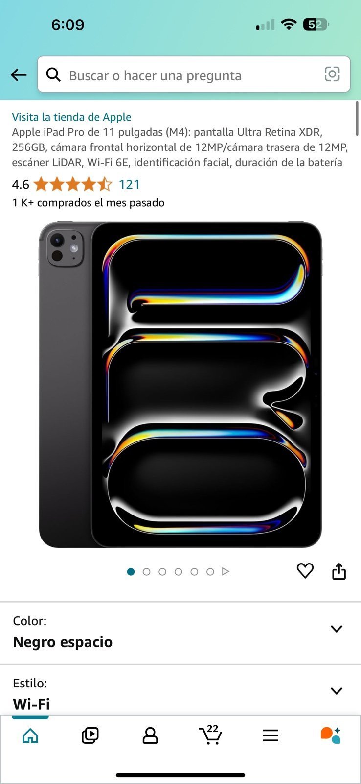 iPad Pro de 11 inch 256 G 5Y25