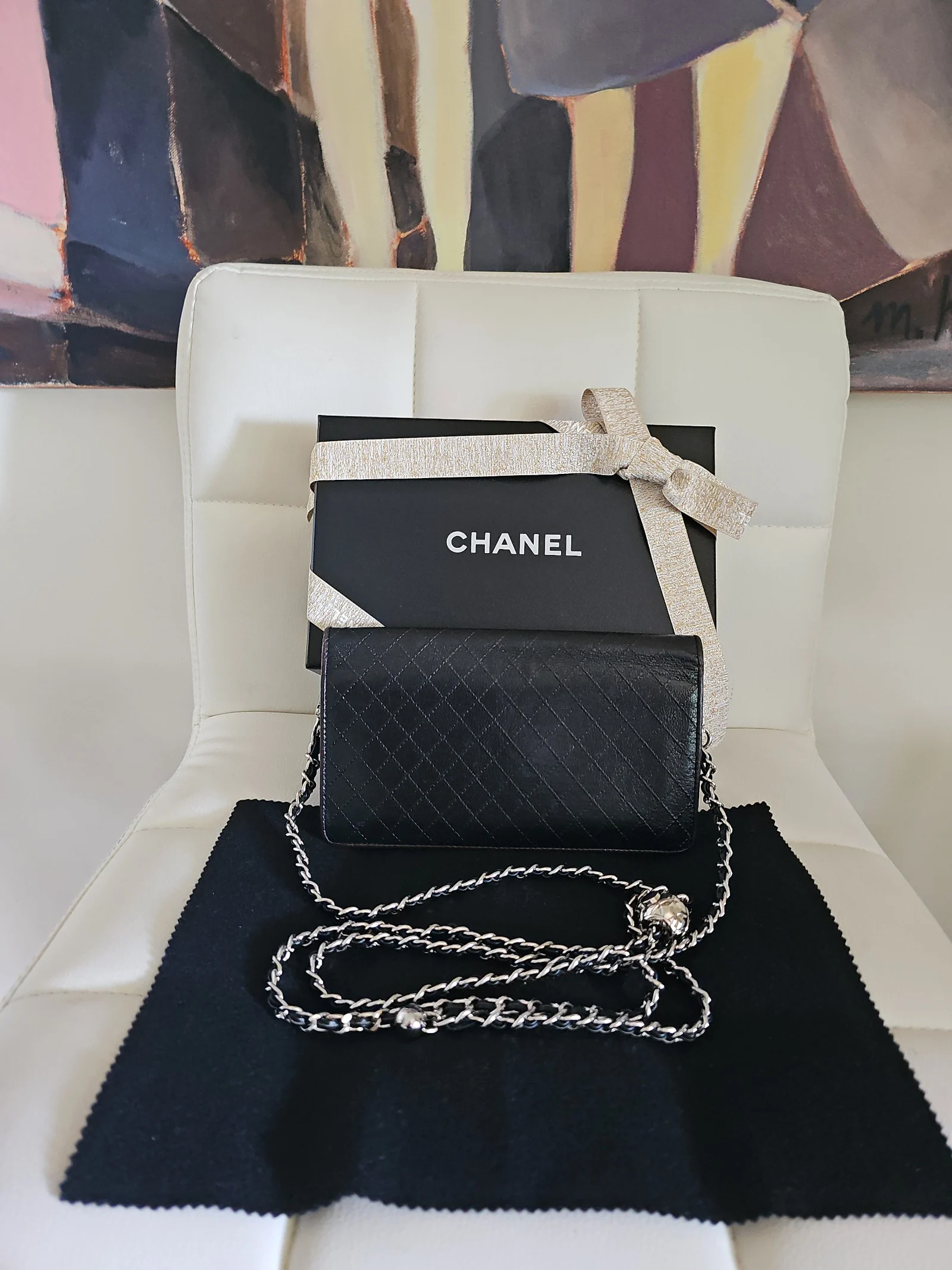 CHANEL Black Leather Wallet