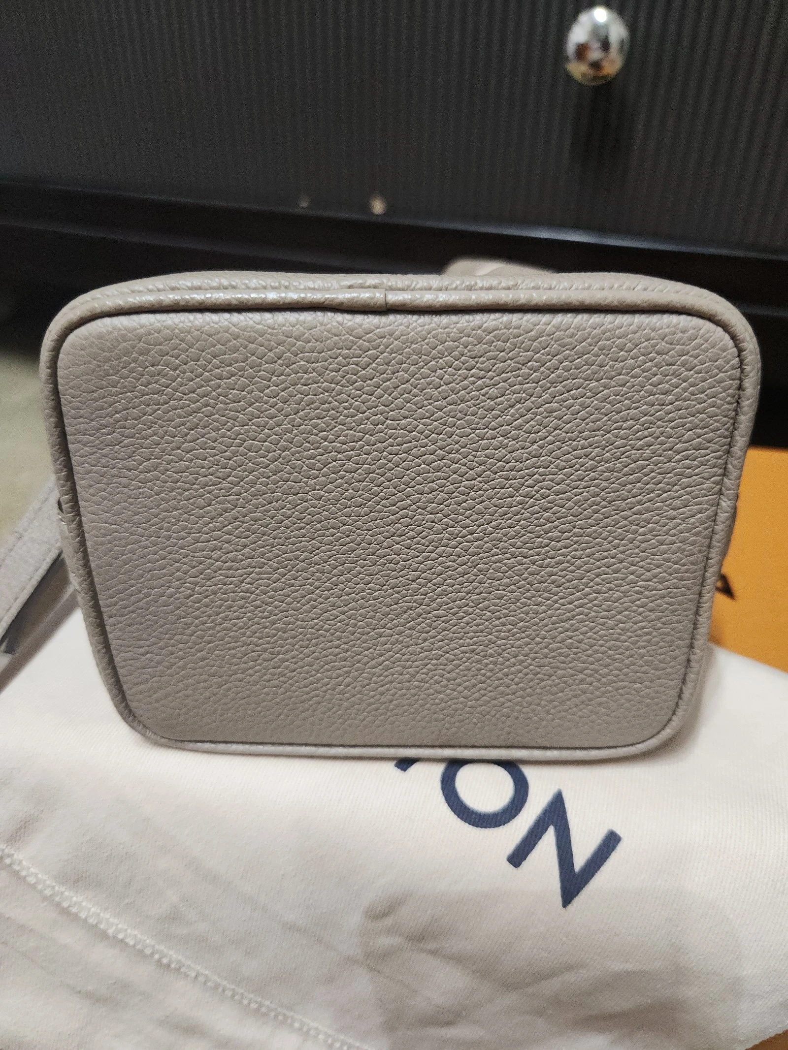 Authentic Louis Vuitton Nano Noe in Bicolore Monogram Empriente Leather