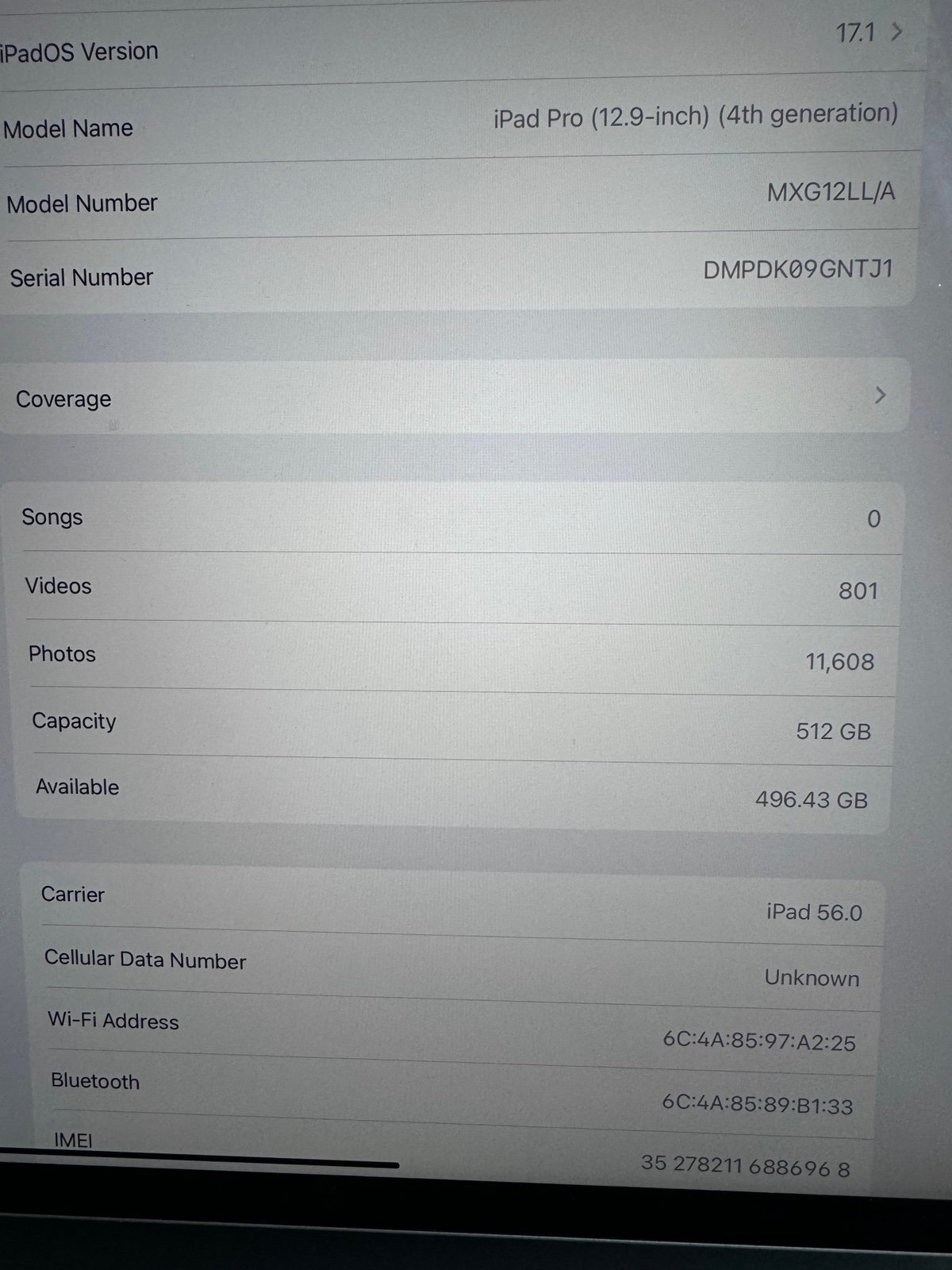 Apple iPad Pro 12.9 4th gen 512GB w/ Magic Keyboard 3Q71