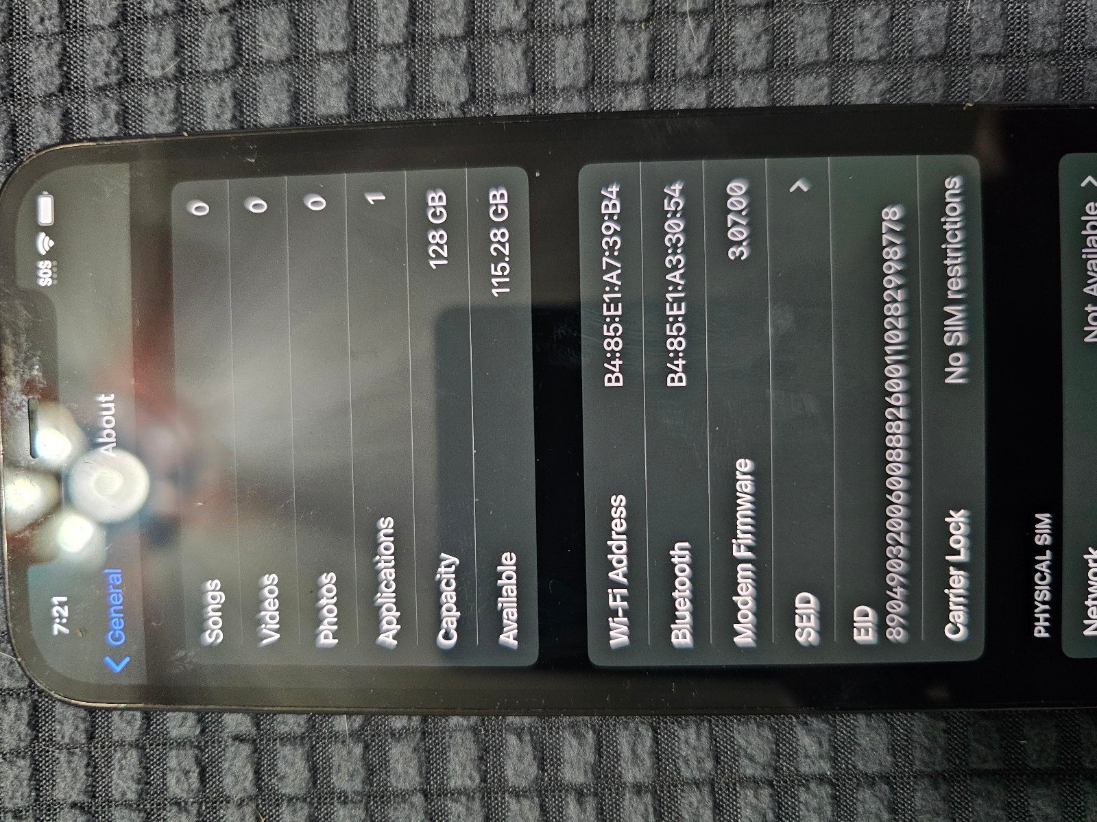 Iphone 12 Pro 128GB Unlocked 8U62