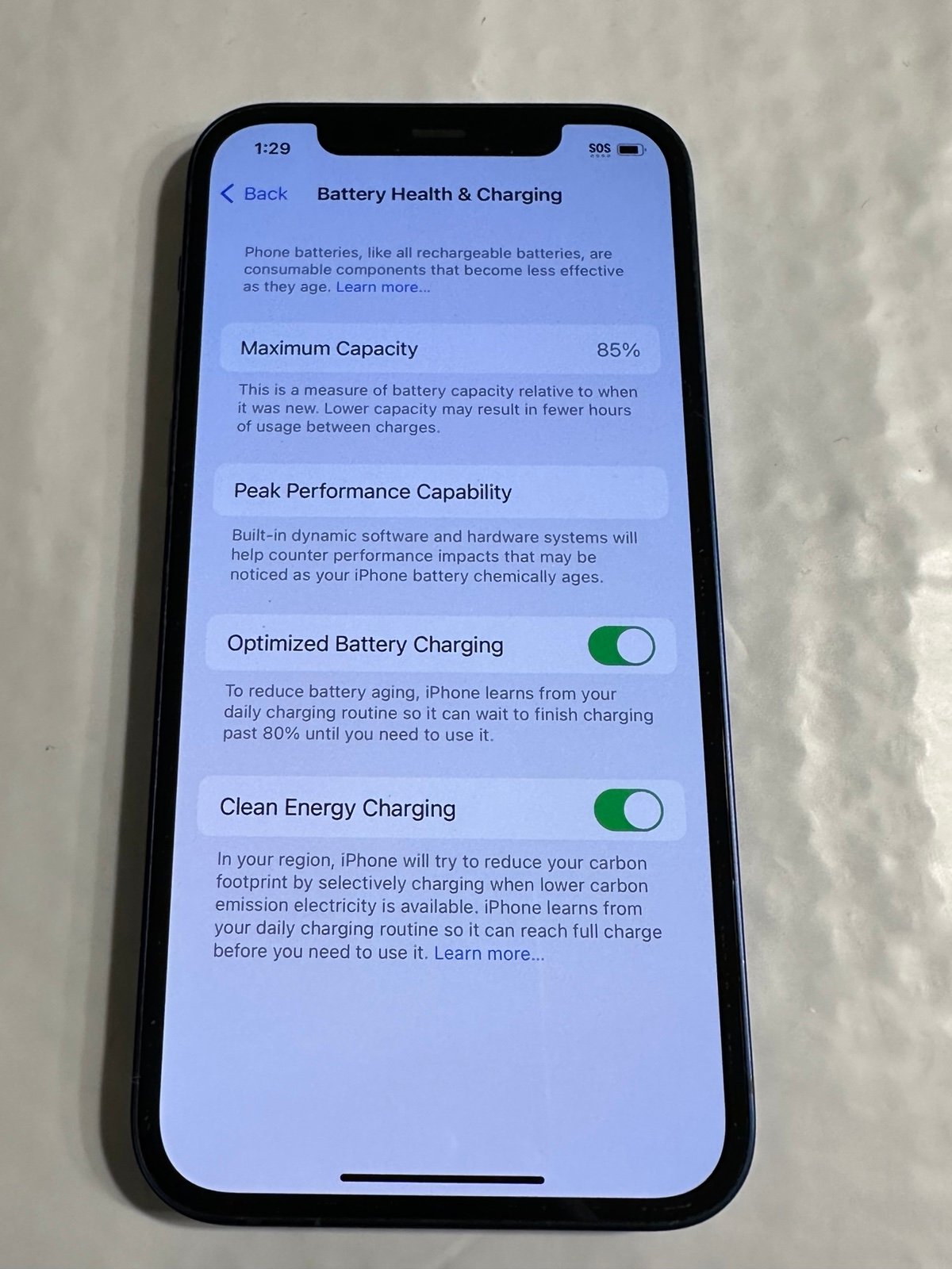 iPhone 12 64 GB Unlocked 85% Battery Health 5M65