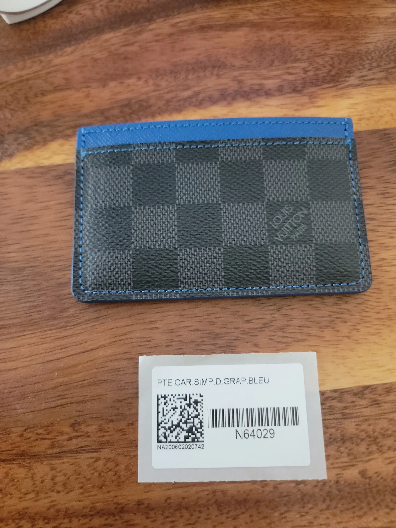Louis Vuitton Damier Graphite Card Holder Blue