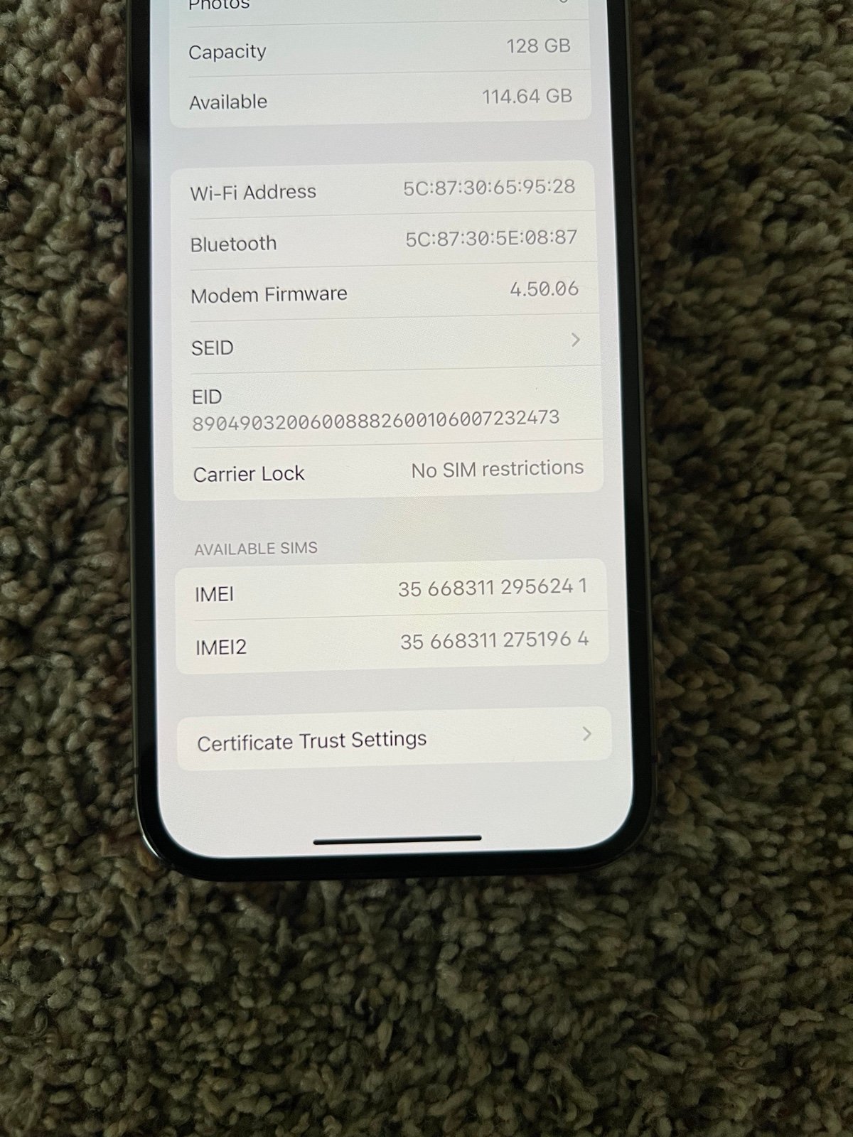 iPhone 12 Pro 128GB Graphite for any carrier 2M75