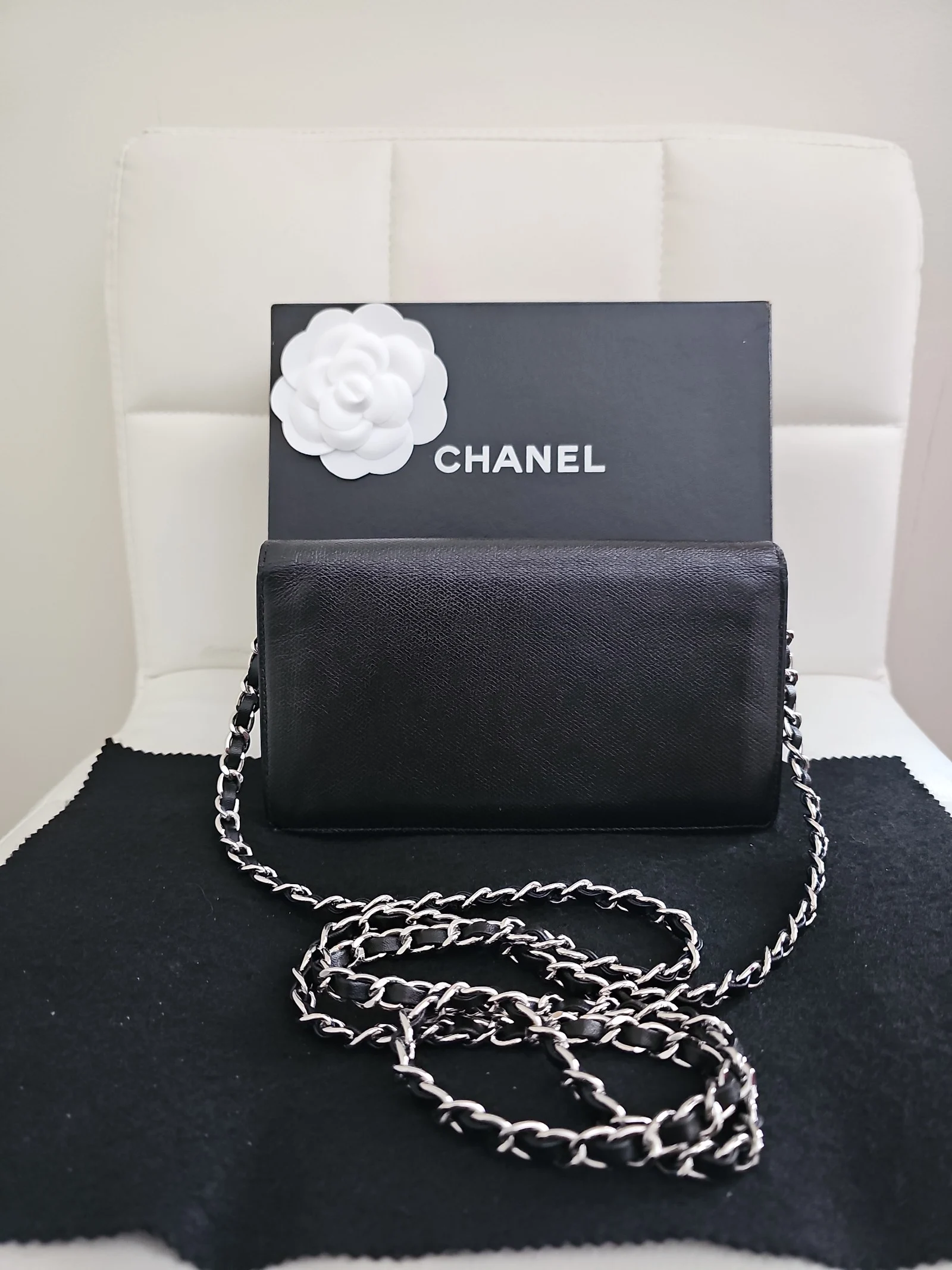 CHANEL Black Leather Wallet