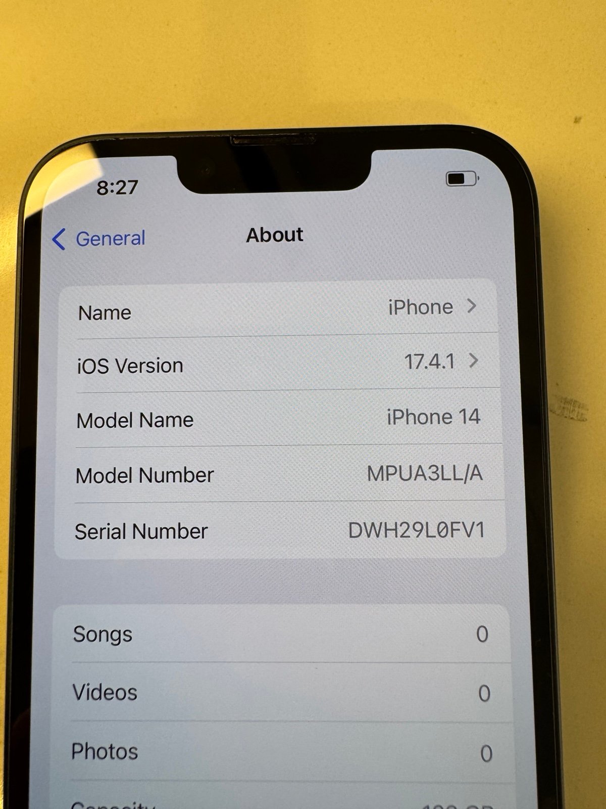 Apple iPhone 14 128 GB in Midnight - Unlocked 3H51
