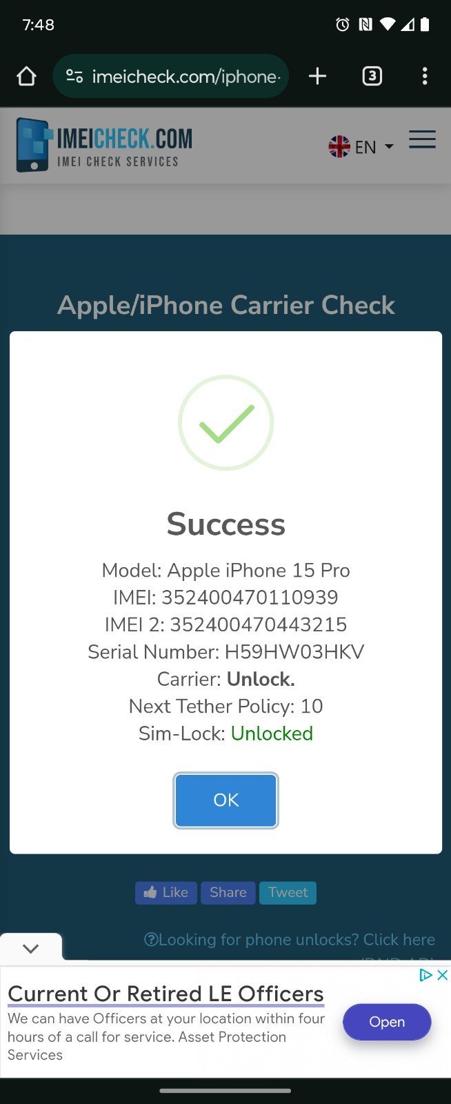 Apple iPhone 15 pro 9J55