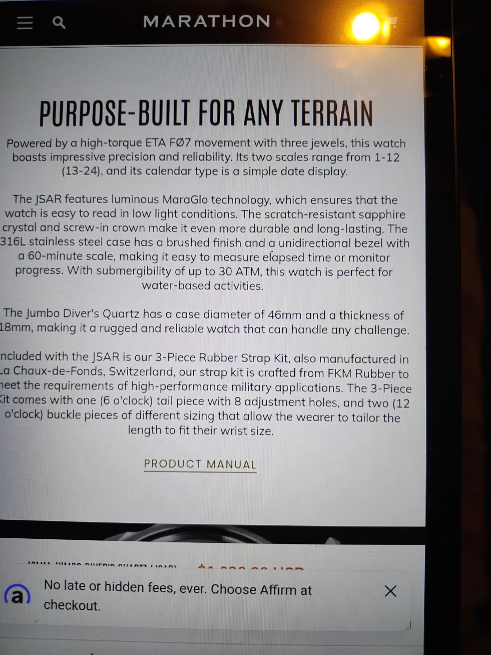 Like new marathon dive watch mint condition.