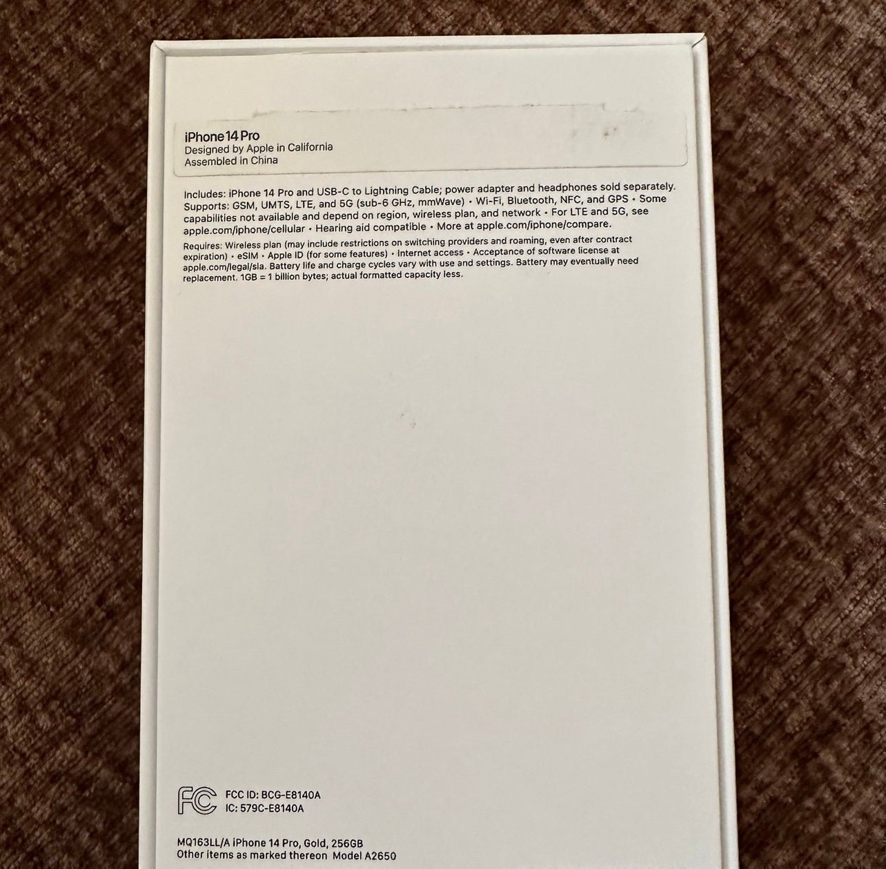 Apple iPhone 14 Pro 256GB in Gold for Unlocked 9B89