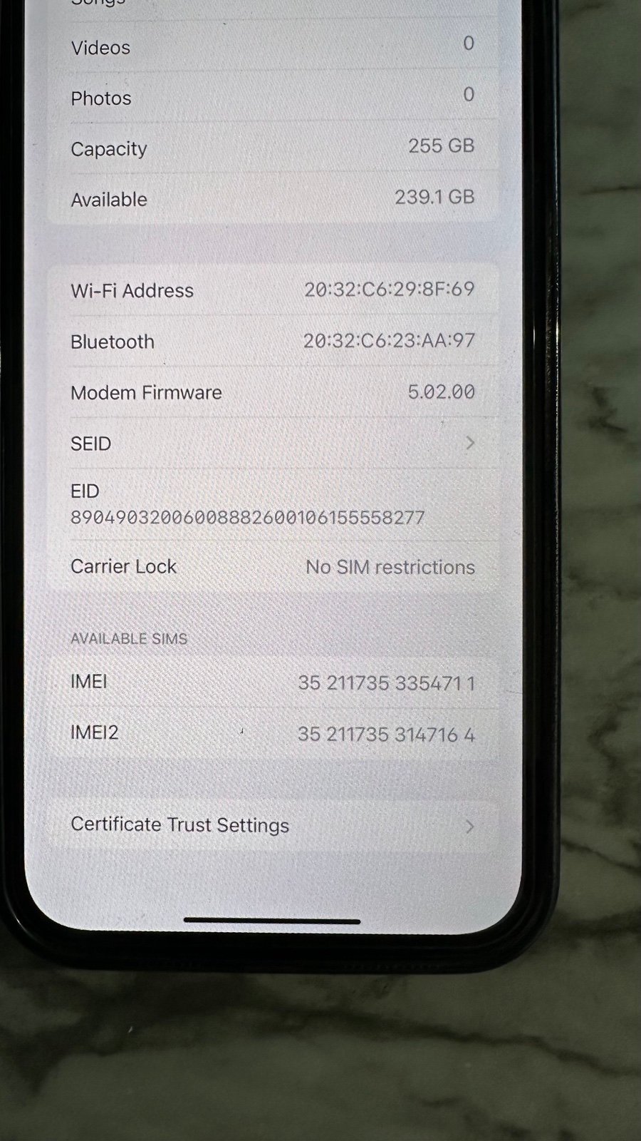 iPhone 12 Pro Max 256GB (Graphite) (Unlocked) 9D77