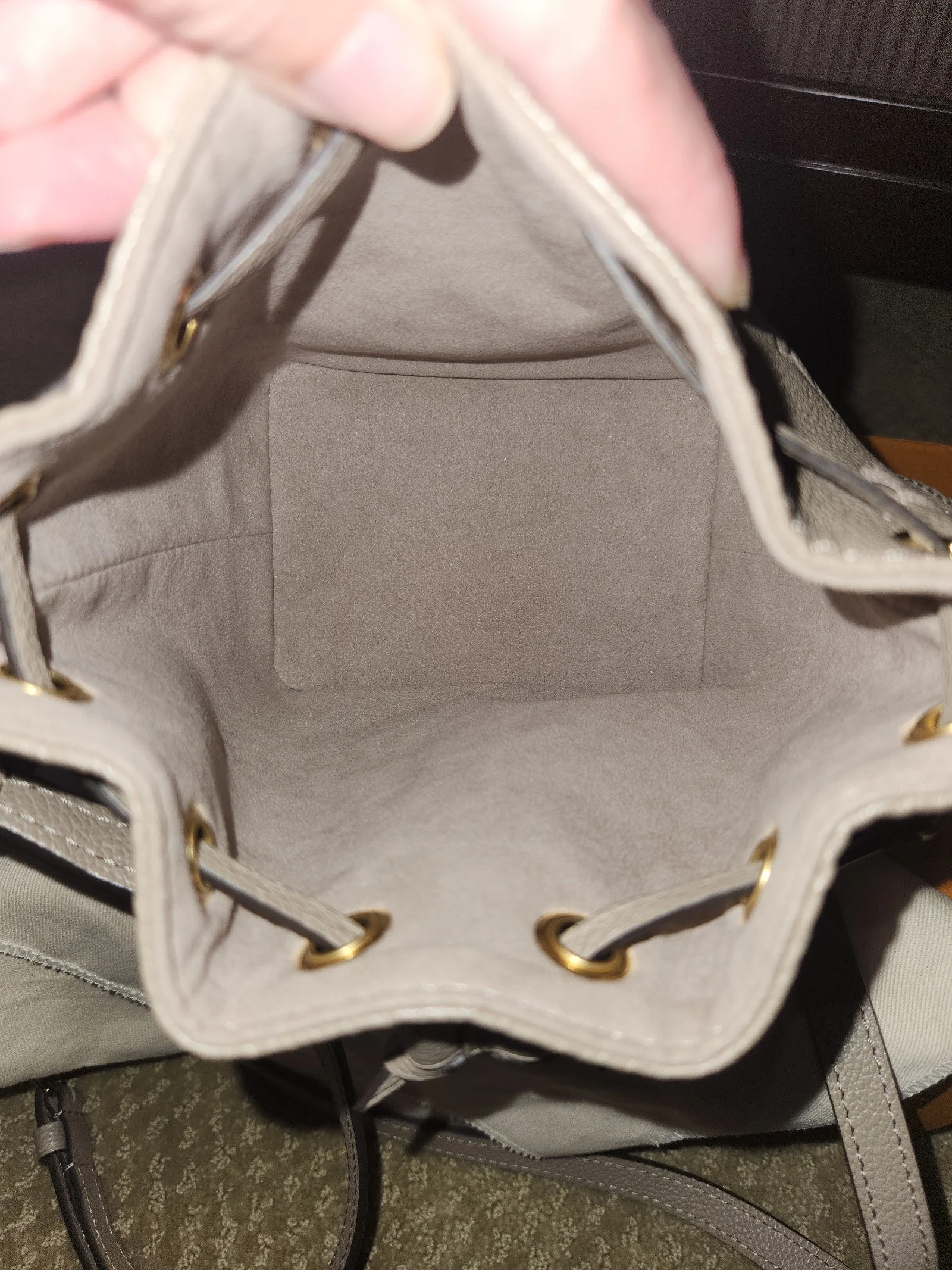 Authentic Louis Vuitton Nano Noe in Bicolore Monogram Empriente Leather