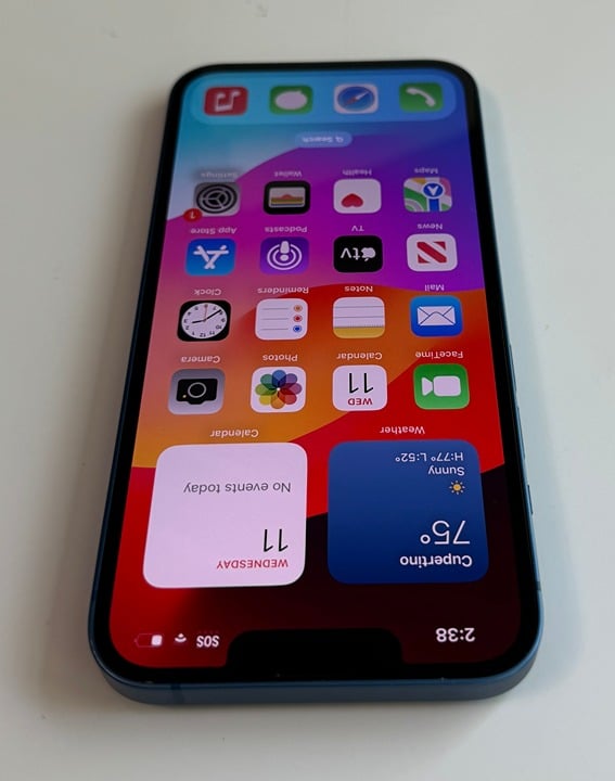 Apple iPhone 13 (Verizon) Blue 128GB - WARRANTY UNTIL JULY 2025 8W71