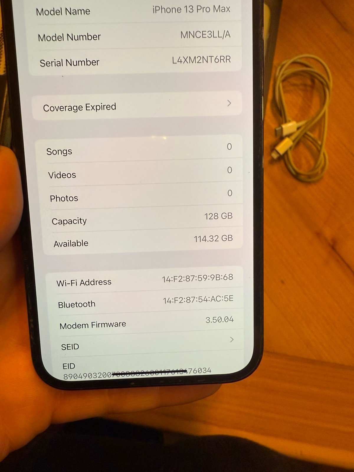 iphone 13 pro max phone unlocked with box charger and case 6R25