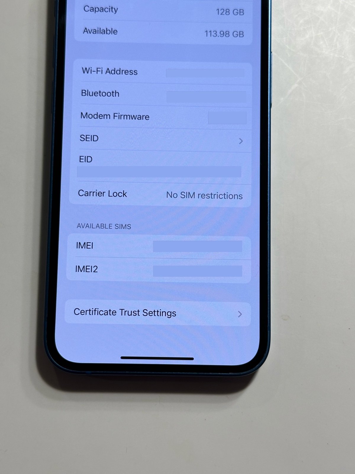 iPhone 13 mini 128GB unlocked 85% Battery Health 7B19