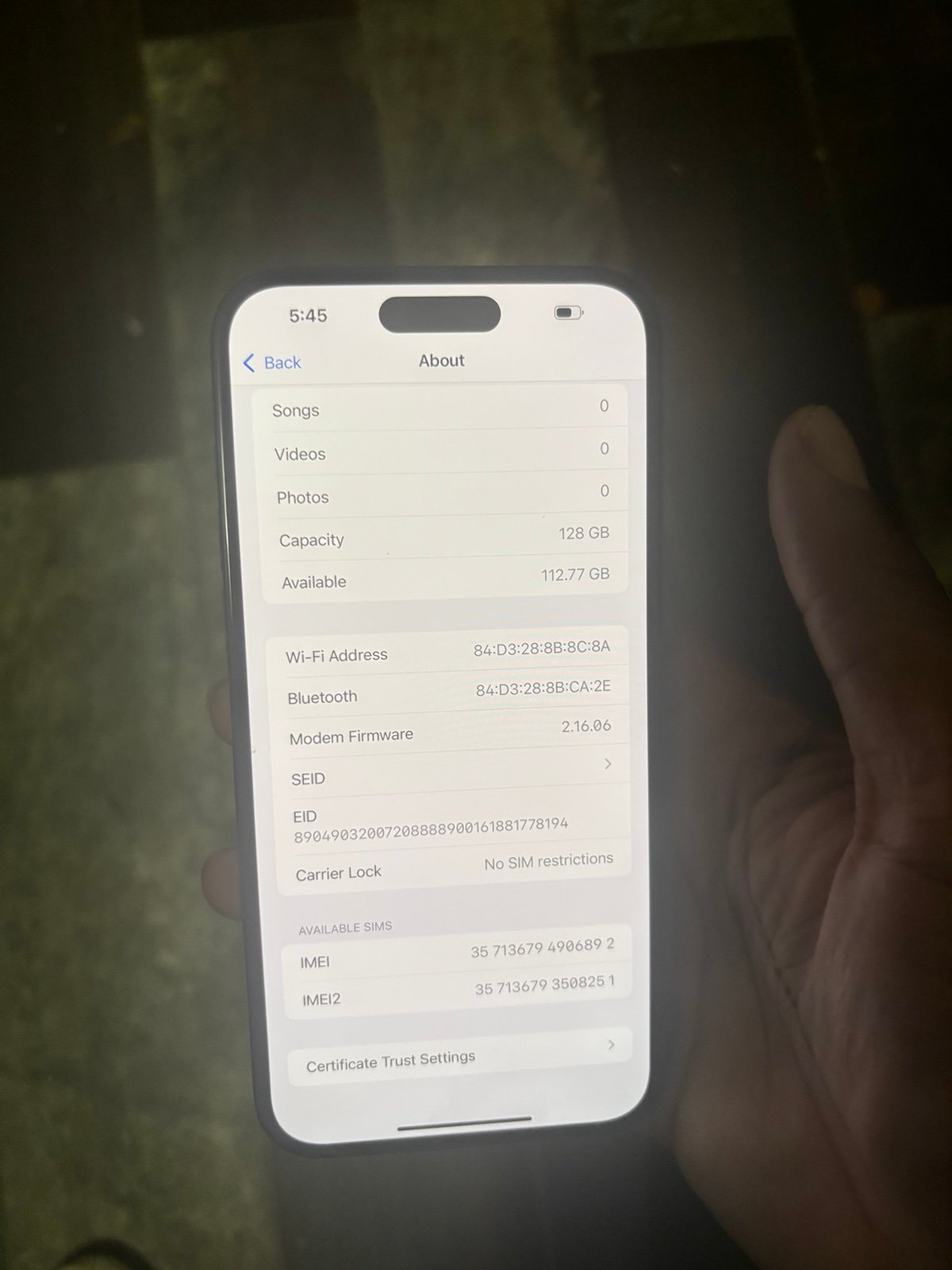 iPhone 15 Plus 128 gig 9E13