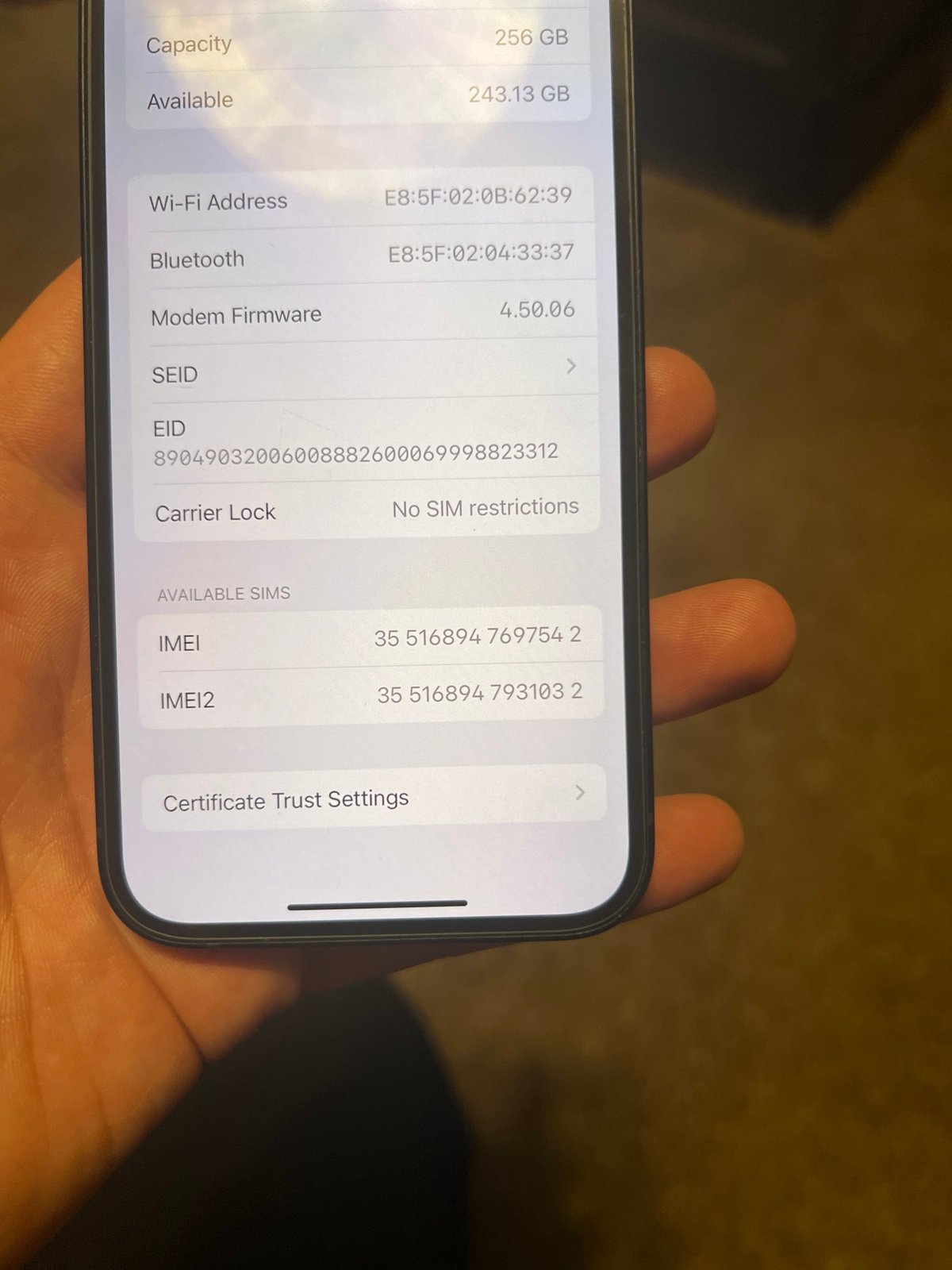 Apple iPhone 12 256gb factory unlocked 7T72