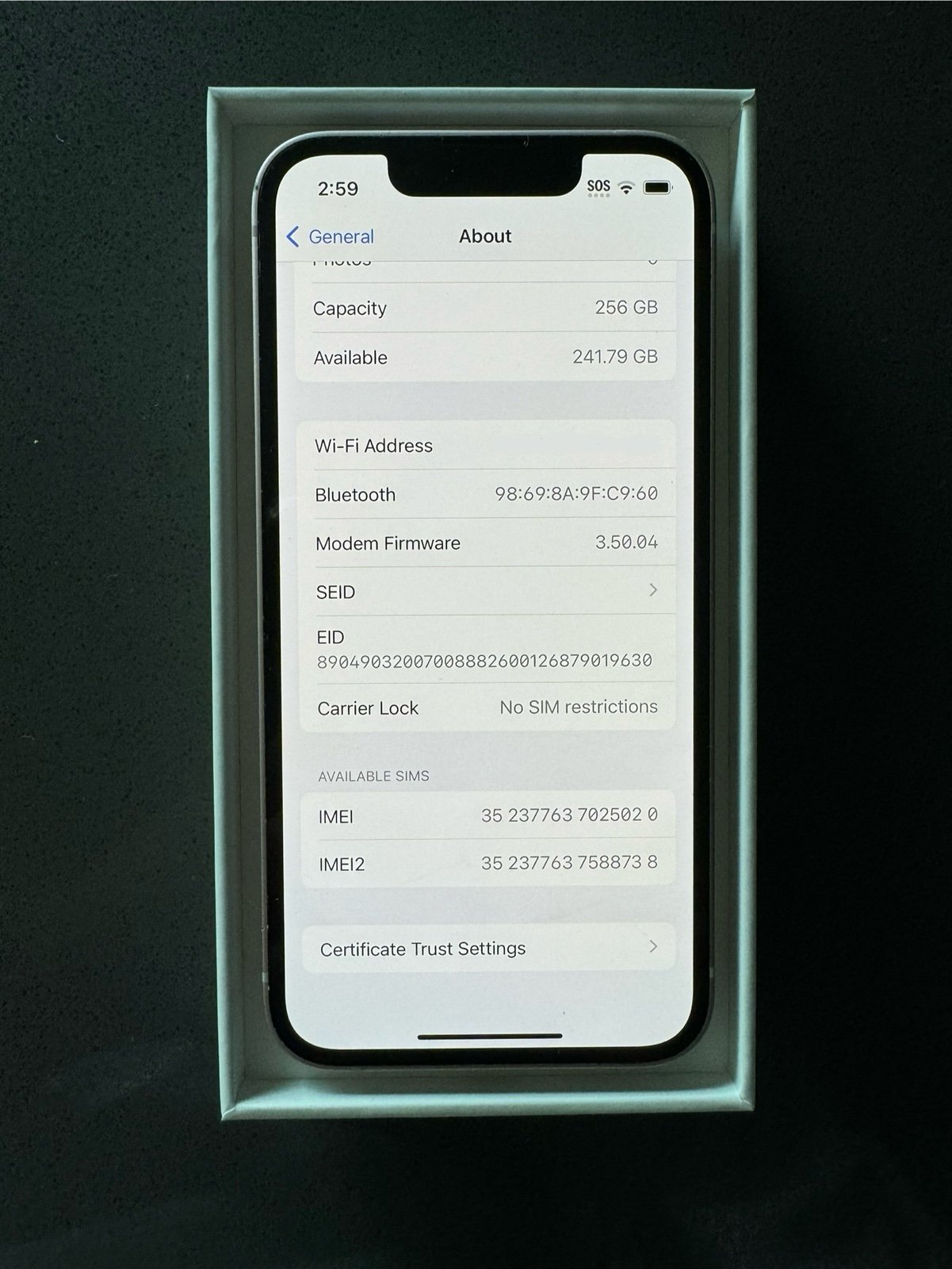 Apple iPhone 13 Mini 256 GB in Pink for Unlocked 5F39