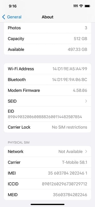 Apple iPhone 12 Pro 512GB in Pacific Blue Unlocked No SIM Restrictions 9B82