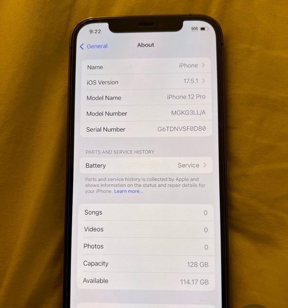 Apple iPhone 12 Pro - 128 GB - Graphite (Unlocked) (Dual SIM (SIM + eSIM)) 6N15