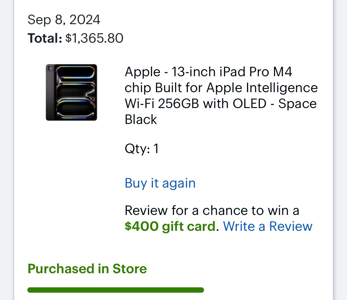 Ipad Pro 13 inch M4(With Apple Intelligence) 9E86