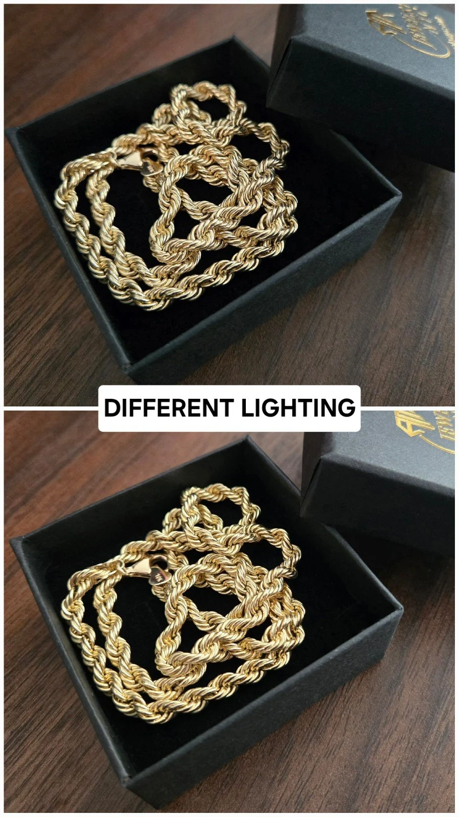 10k Gold Rope Chain Necklace 6mm