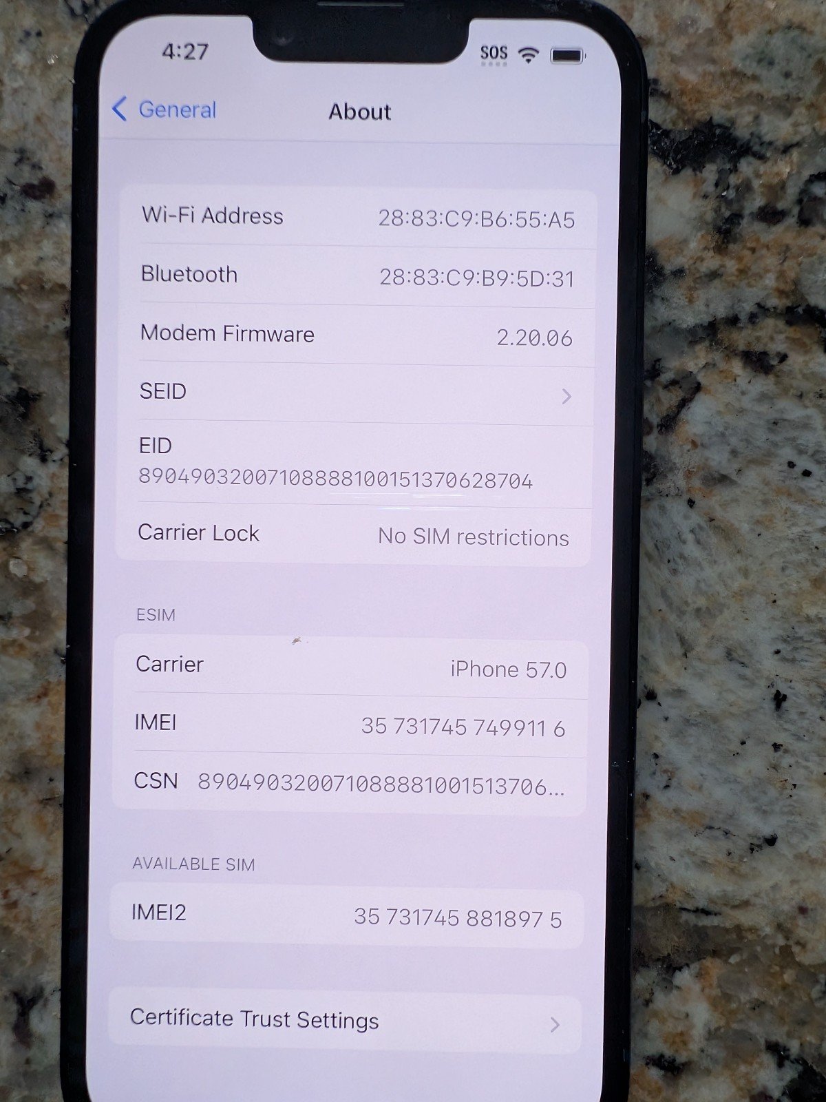 Apple iPhone 14 128 GB in Blue 1P83