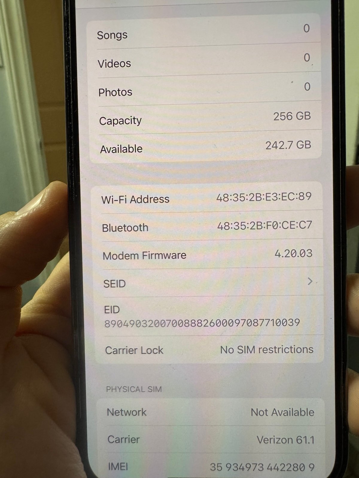 iPhone 13 Pro unlocked 256GB battery life 100% 8T39