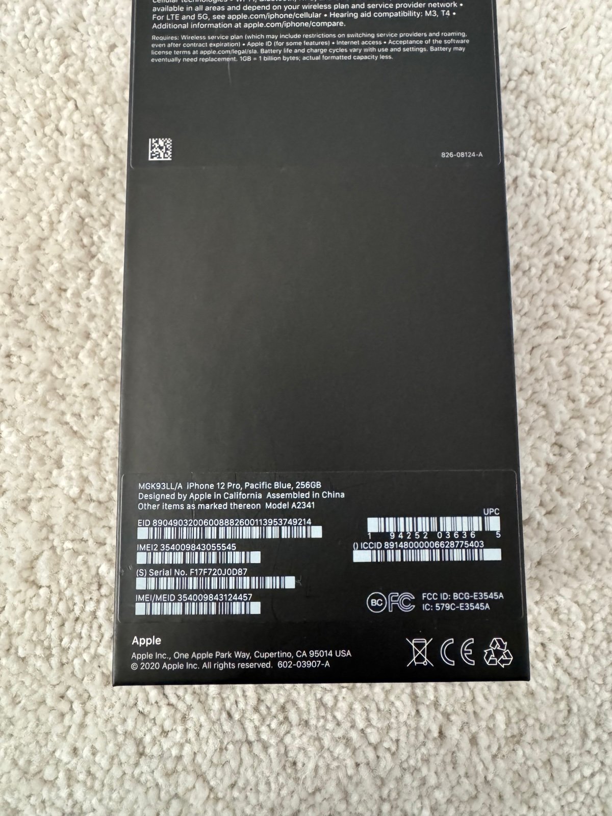 iPhone 12 Pro - Pacific Blue - 256GB - Unlocked 3L11