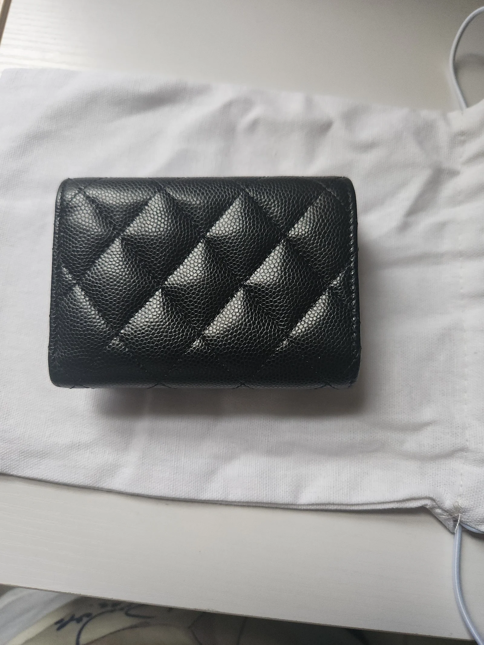 CHANEL Classic Trifold Flap Wallet Quilted Lambskin Wallet Chanel Black Wallet