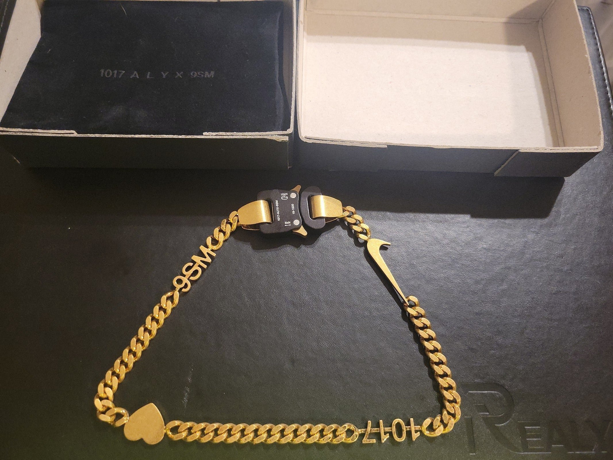 Nike Alyx Hero 001 Necklace Gold Rope Chain Like New
