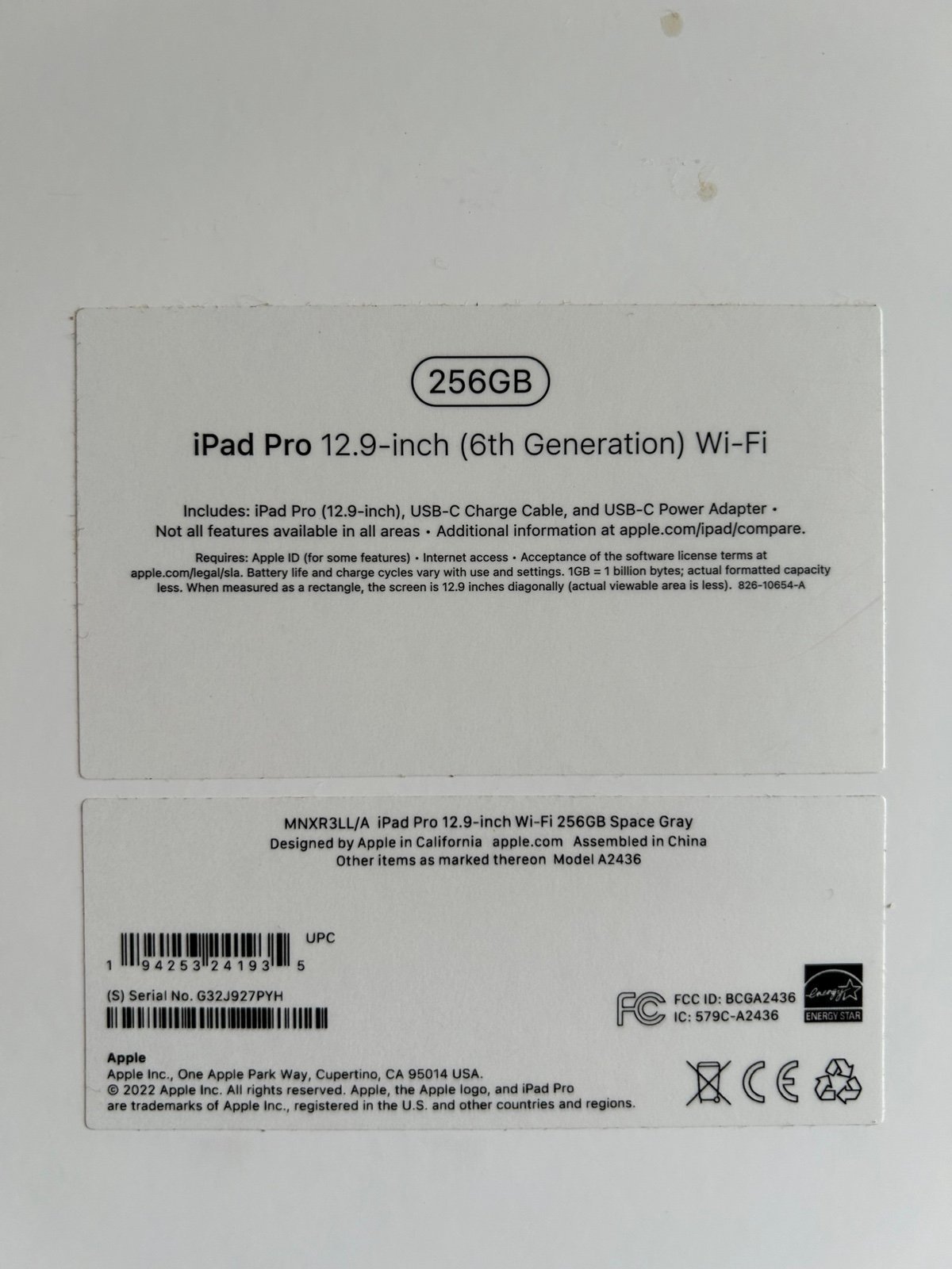 Apple iPad Pro 6th Generation 12.9 inch 7B27