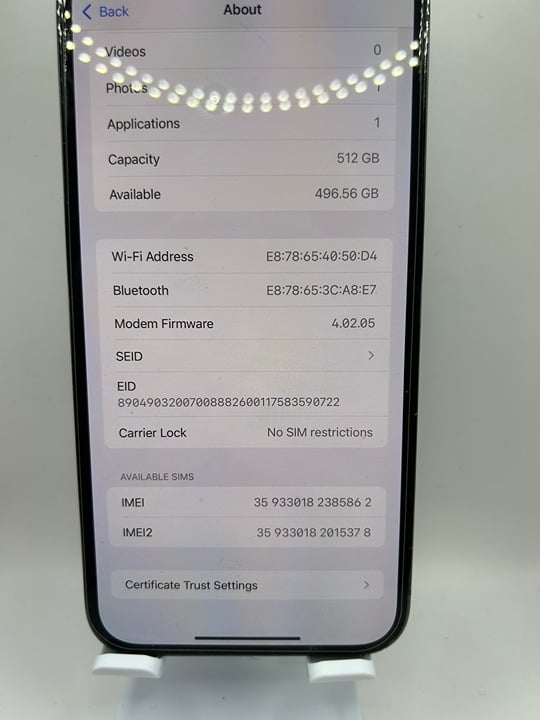 Apple iPhone 13 Pro Max 512 GB Unlocked in Sierra Blue 1J29