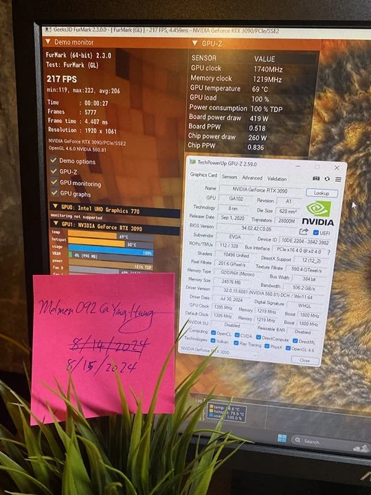 EVGA NVIDIA GeForce RTX 3090 FTW3 Ultra 24GB GDDR6X Graphics Card