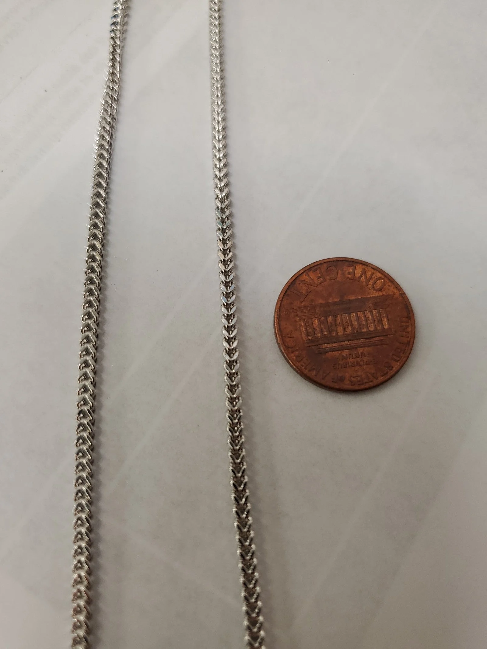 New Real White gold 10kt Franco chain 24