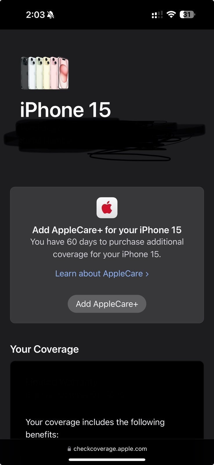 iPhone 15 128GB Blue UNLOCKED NEW 8K22