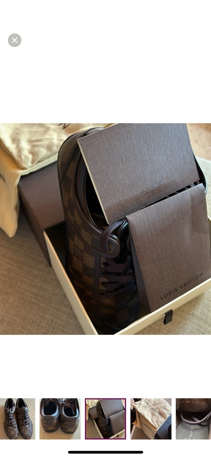 Louis Vuitton damier ebene canvas woman sneakers Brand new never worn size 36.