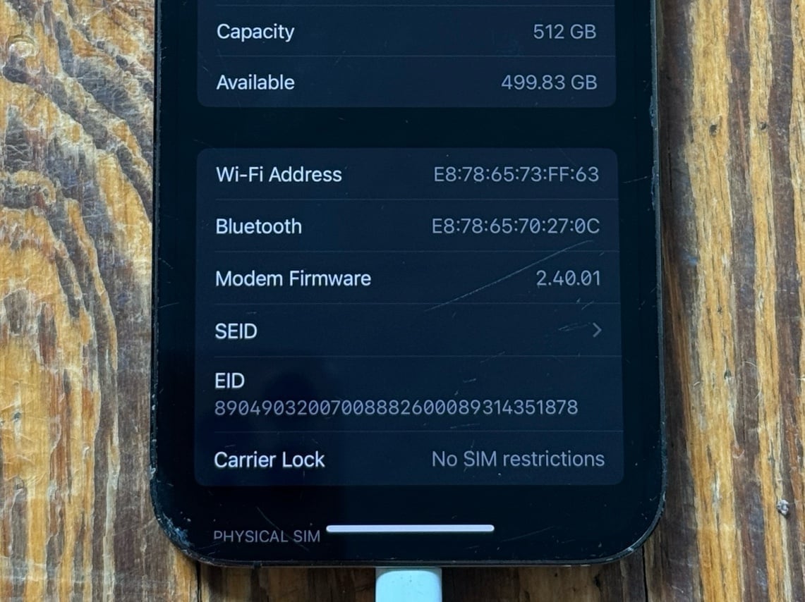 Apple iPhone 13 Pro 512GB Unlocked 7O53