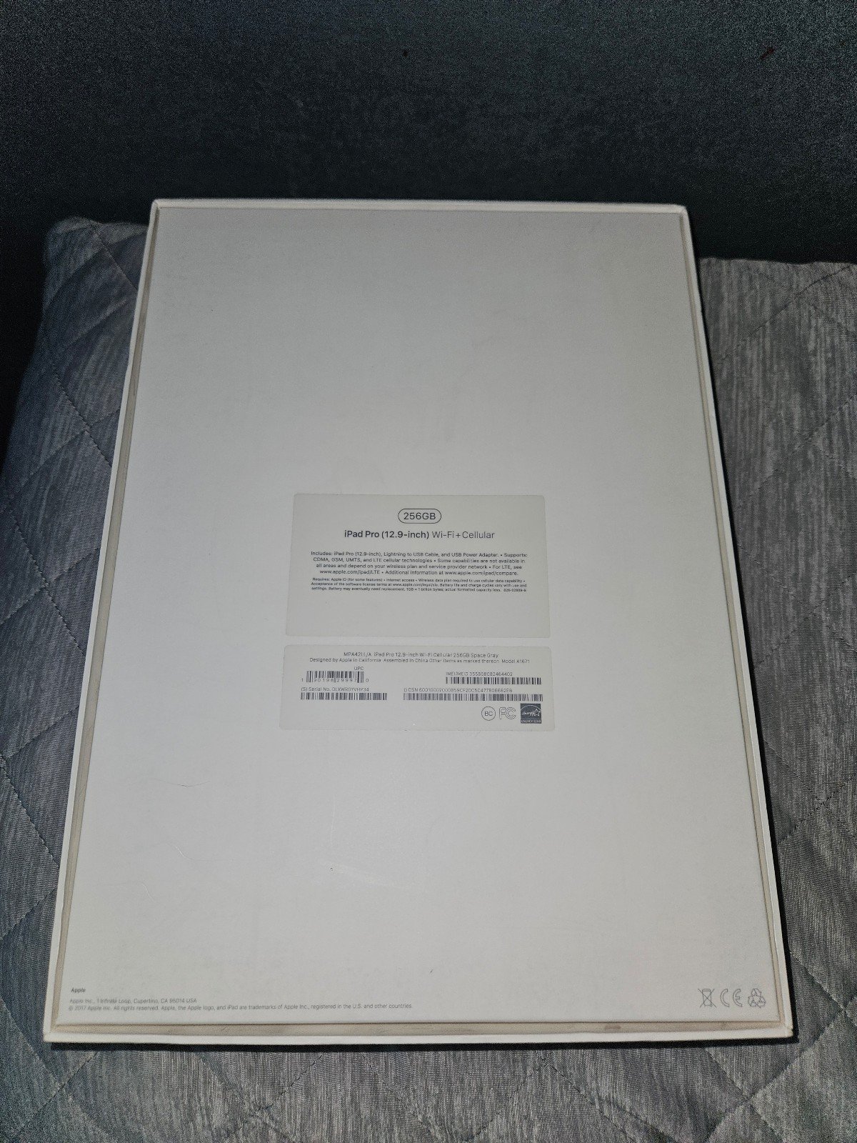 IPad Pro 12.9 Inch 2nd Gen 256GB Space Gray Wi-Fi + Cellular 7H86