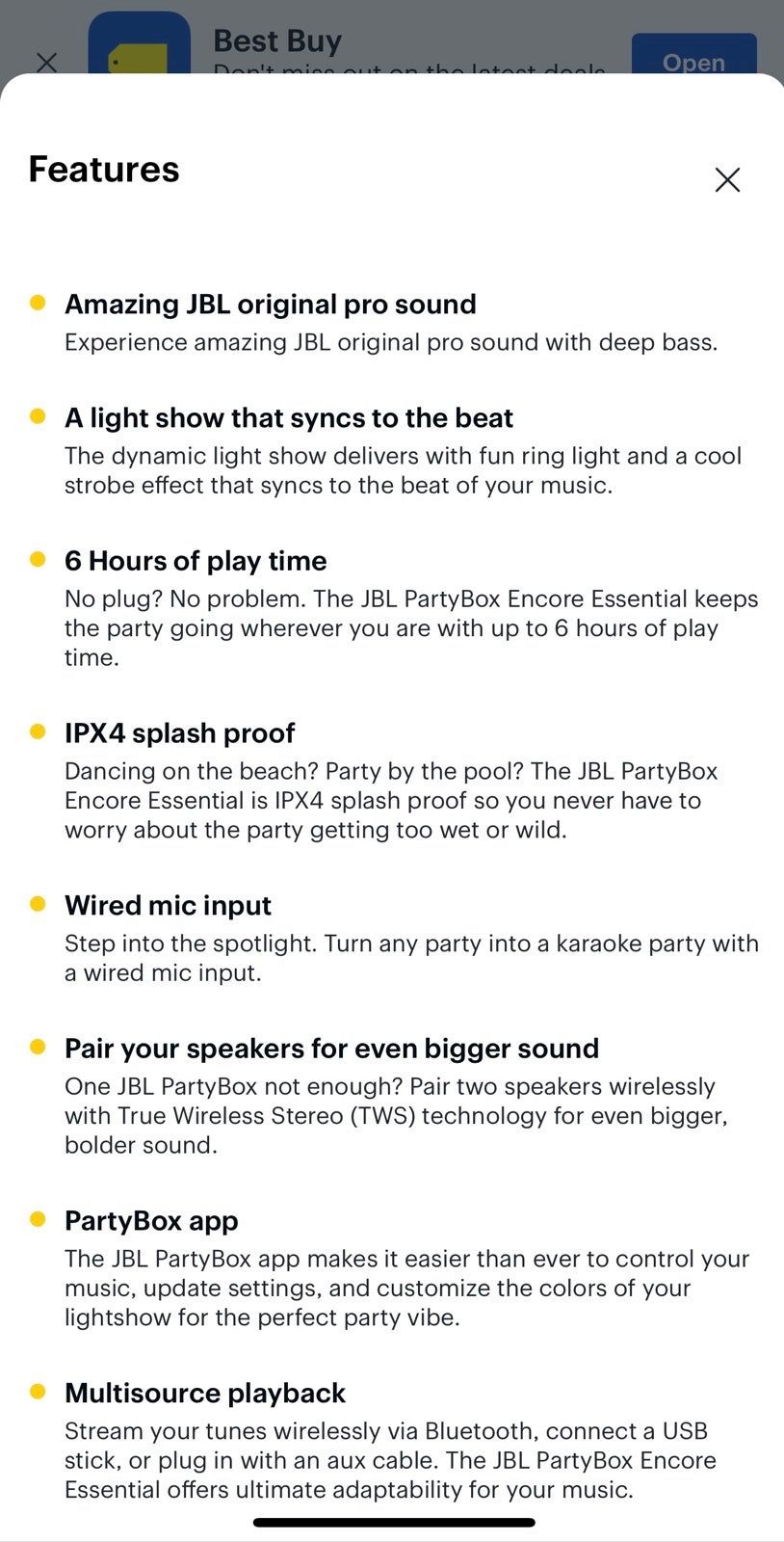 JBL Partybox Encore Essential Speaker