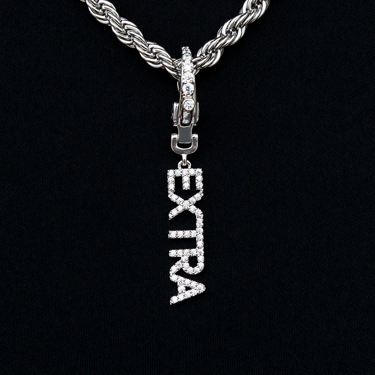 Extra Clip On Pendant in White Gold