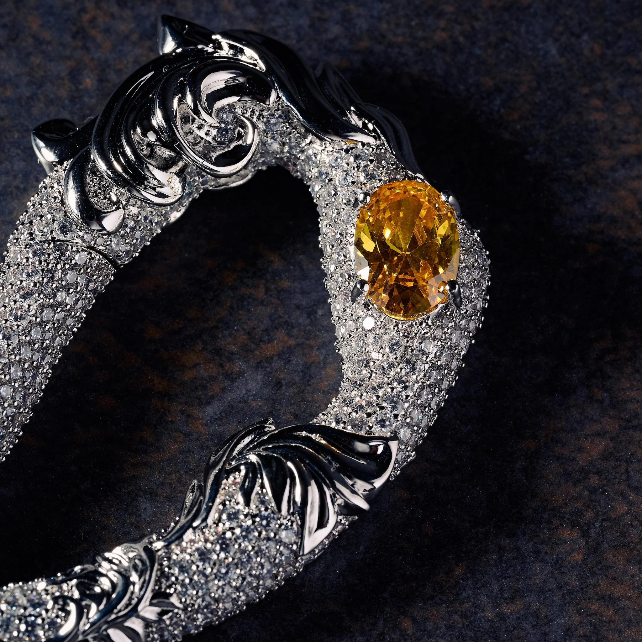 GLD X Bloody Osiris Iced Carabiner in White Gold