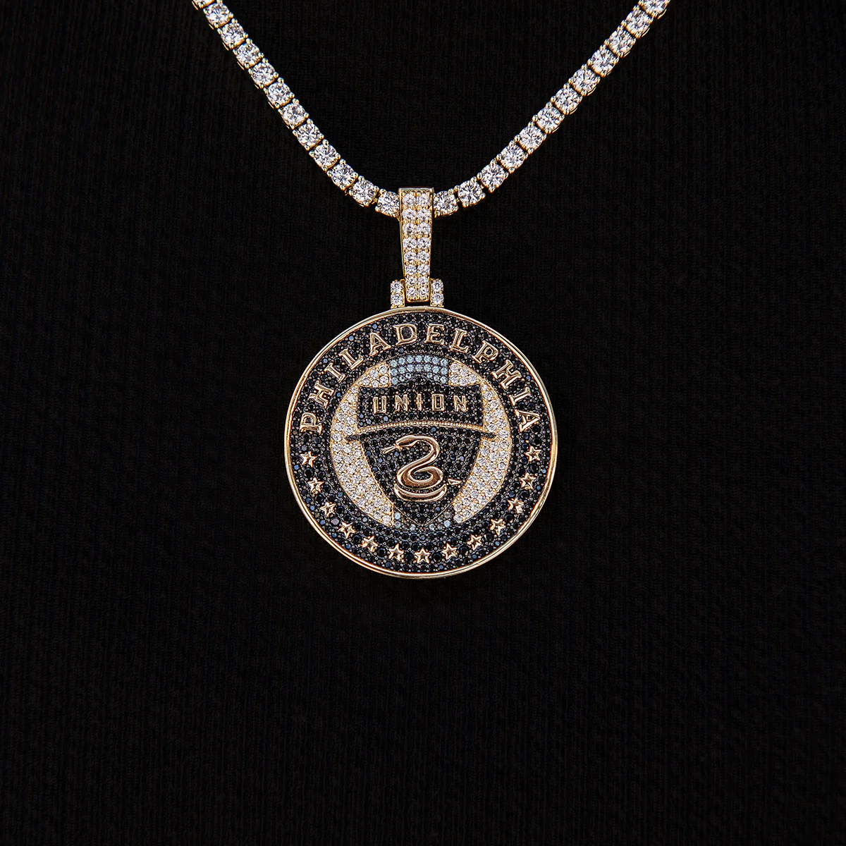 Philadelphia Union Official MLS Logo Pendant in Yellow Gold